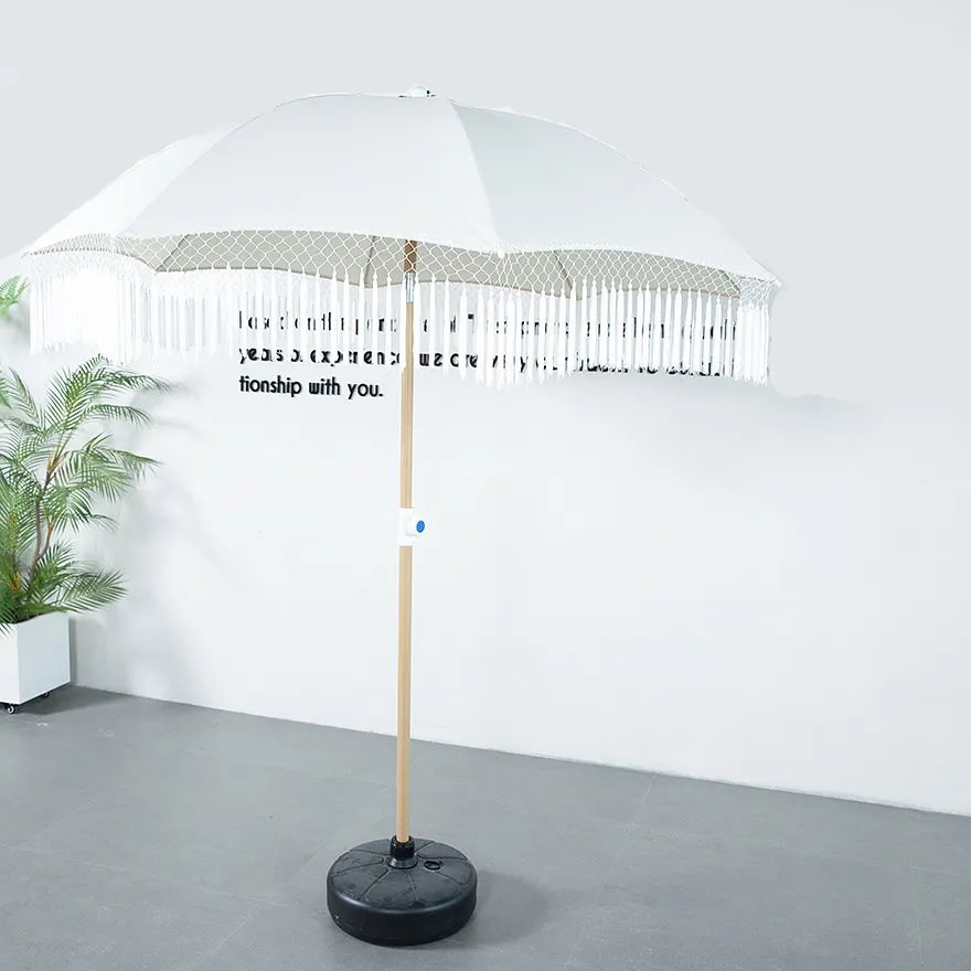 Wood Pole Sun Parasol